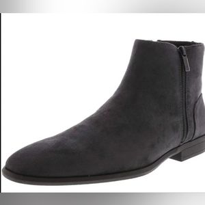 Calvin Klein men's ankle boots black micro-suede Laredo size 12